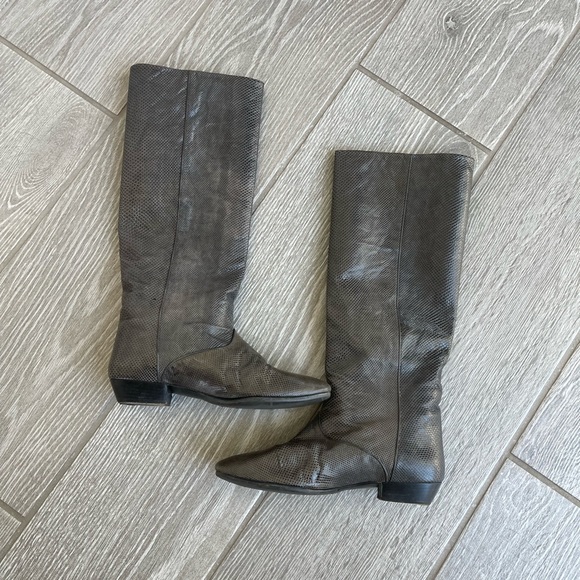 ANDREA PFISTER Vintage Animal Textured Knee Boots Sz 7 - Picture 3 of 7